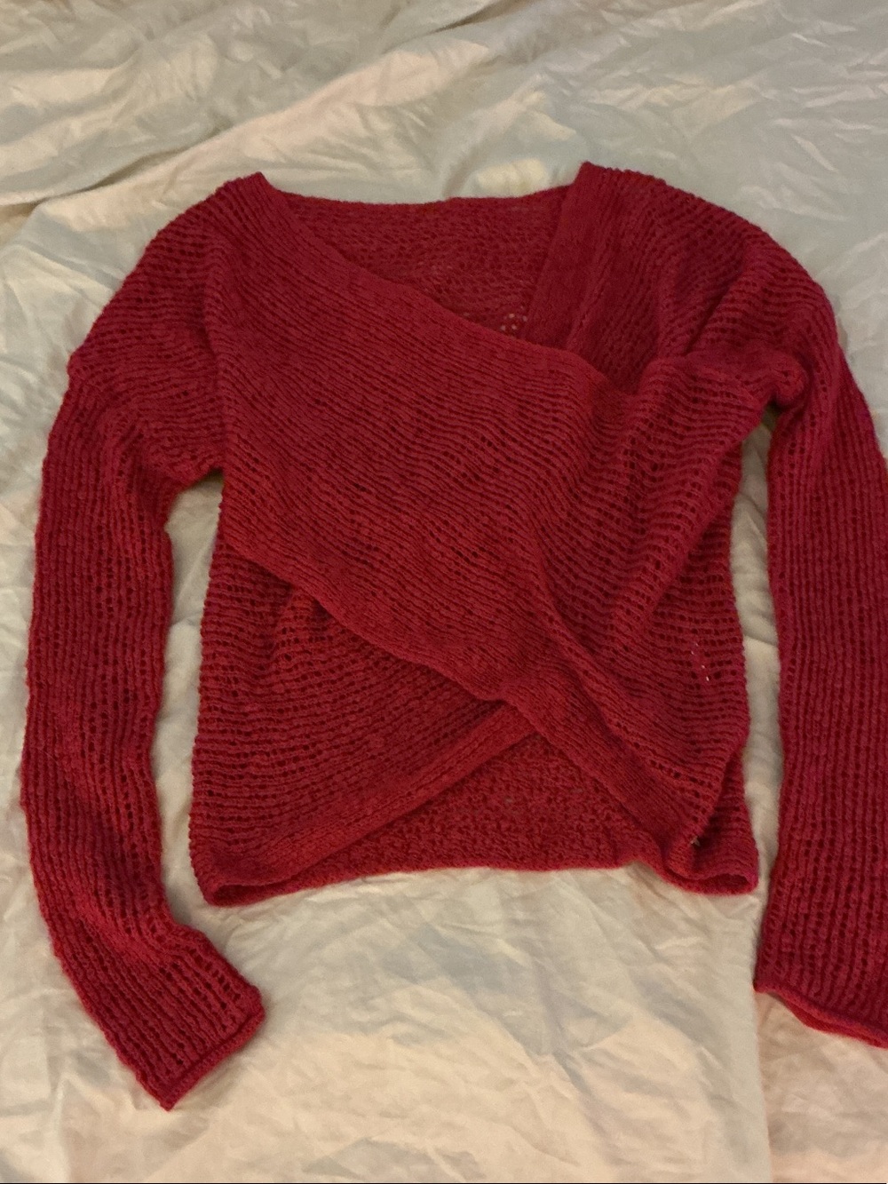 Billabong Red Twist Knit Sweater